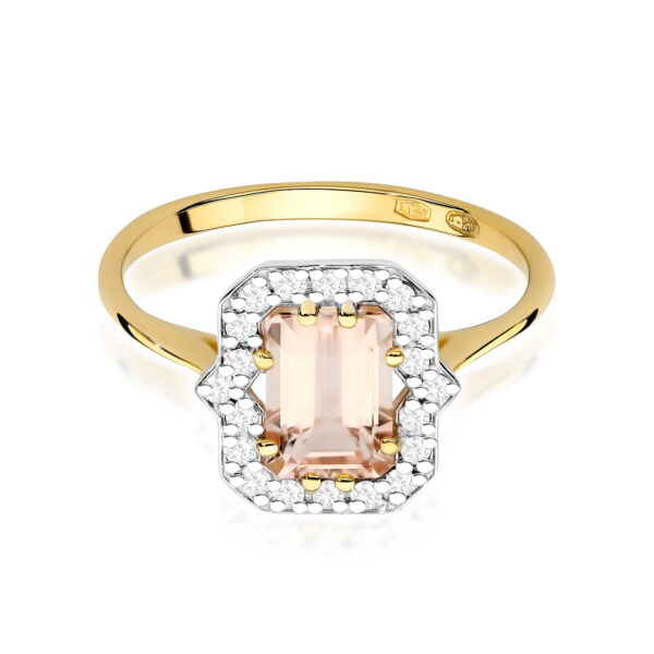 Pierścionek Morganit 1,00ct - obrazek 2