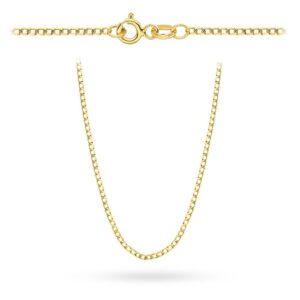 Łańcuszek złoty pr. 585 - splot pancerka diamentowana / nacinana 50cm