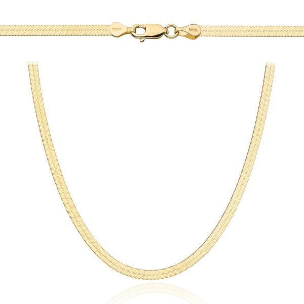 Łańcuch złoty taśma 45cm - obrazek 2