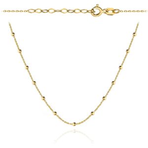 Naszyjnik złoty gładkie kuleczki choker