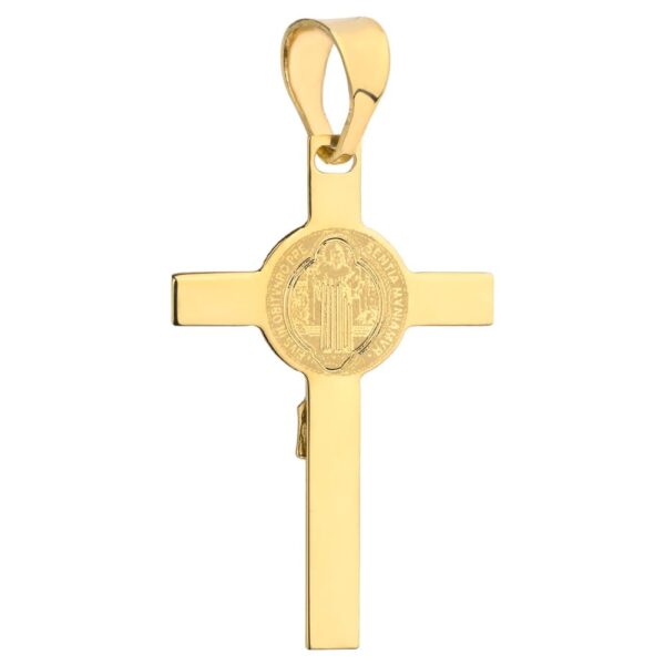 Złoty krzyżyk Benedyktyński pr. 585 - obrazek 3