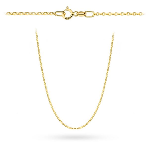 Łańcuszek złoty - splot rolo diamentowany 50 cm