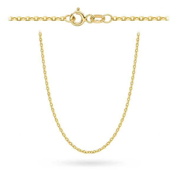 Łańcuszek złoty - splot rolo diamentowany 45 cm - obrazek 2