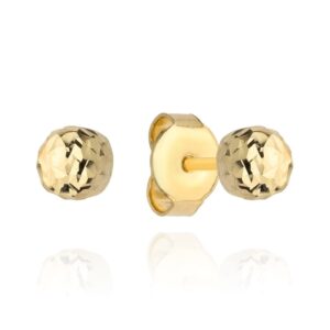 Kolczyki kulki super lekkie diamentowane 6 mm